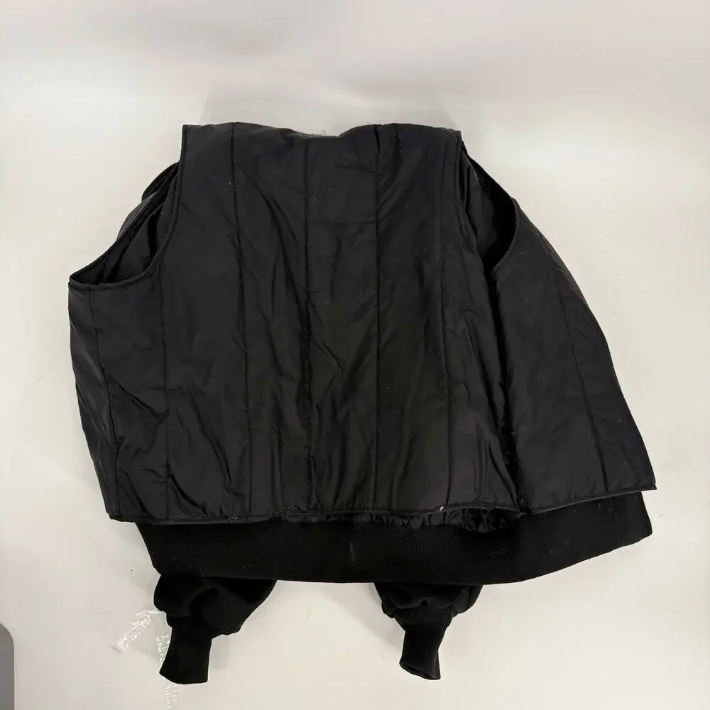 Military‎ Enlisted Windbreaker Jacket Mens 42S Black Wool Removable Liner Sidran